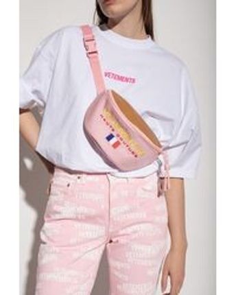 Women's Pink Belt Bag With Logo