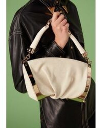 Women's Natural Suede Shoulder Bag
