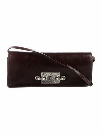 Leather Antique Silver Evening Bag