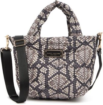 Quilted Nylon Printed Mini Tote