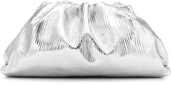 Pouch metallic leather clutch