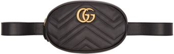 Black GG Marmont 2.0 Belt Bag