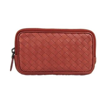 Unisex Smartphone Case Rust Red Woven Leather Coin Purse 325156 6320
