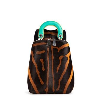 Racer Haircalf Mini: Women's Designer Backpack in Zebra Print