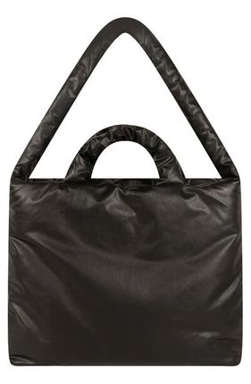Large Oiled Canvas Baby Bag In Black