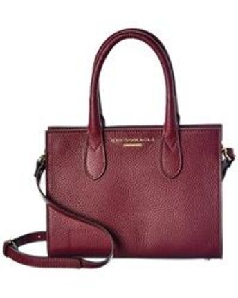 Women's Red Top Handle Leather Crossbody
