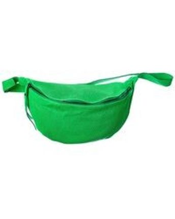Women's Green Fanny Pack Perforated Leather Belt Bag