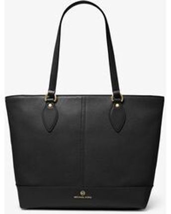 Women's Black Beth Large Pebbled Leather Tote
