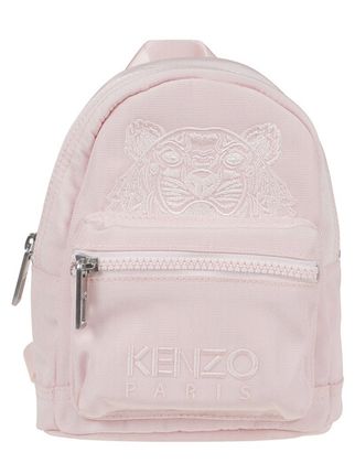 Kampus Tiger Embroidered Mini Backpack In Pink