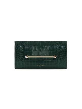 Multrees Croc-Embossed Leather Wallet-On-Chain