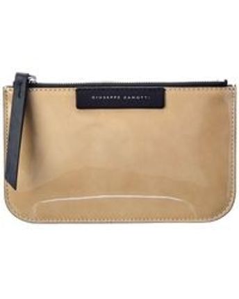 Women's Brown Patent Pouch