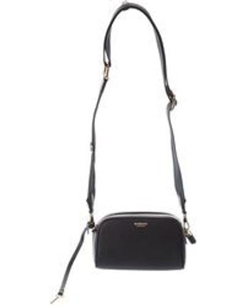 Women's Black Half Cube Mini Leather Shoulder Bag