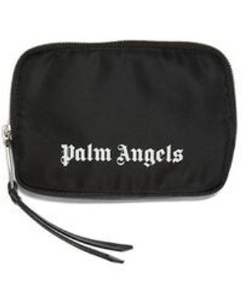 Women's Black Logo Printed Zipped Belt Bag