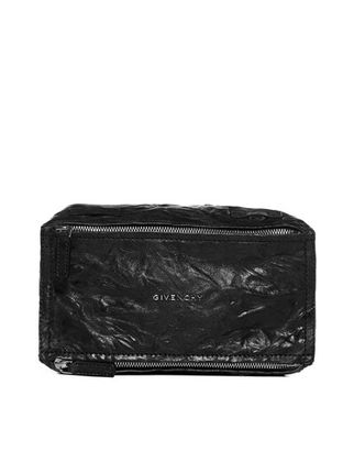 Pandora Wrinkled Leather Mini Bag In Black