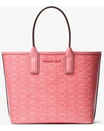 Women's Pink Jodie Small Logo Jacquard Tote Bag