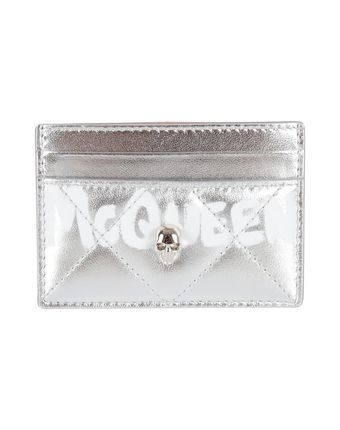 Logo Print Quilted Card Holder