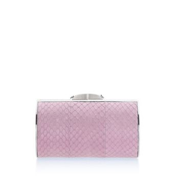 Talia Evening Clutch: Light Pink with Silver Accent