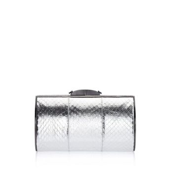 Talia Fastueux Mini: Designer Bag in Silver Leather