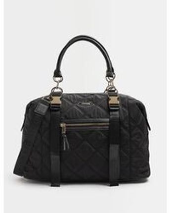 Women's Black Quilted Holdall Bag