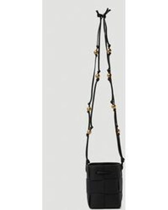 Women's Black Cassette Mini Bucket Shoulder Bag