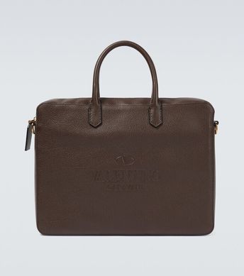 Identity leather briefcase