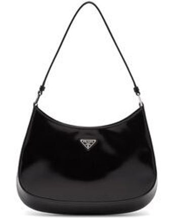 Women's Black Cleo Brushed Leather Shoulder Bag
