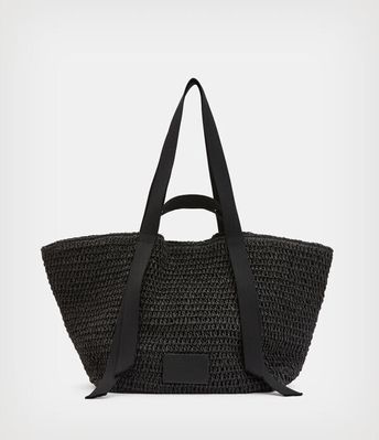 Jacqueline Straw Tote Bag | Size One Size | Black