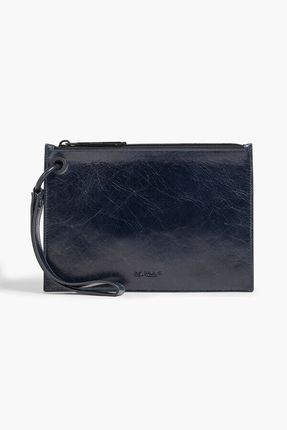 Textured-leather pouch