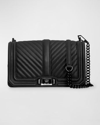 Love Chevron-Quilted Crossbody Bag