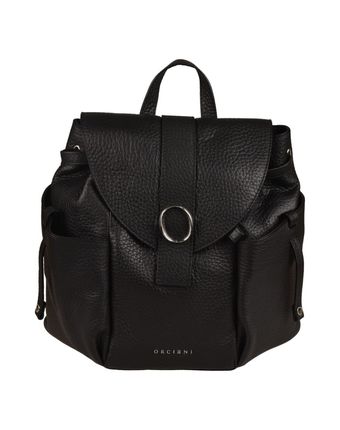Grained Leather Backpack