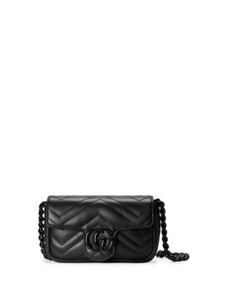 Black Gg Marmont Quilted Leather Belt Bag