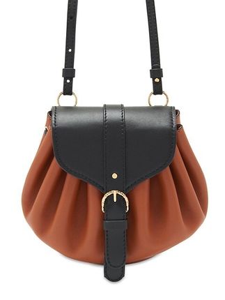 Paloma Ruched Leather Crossbody Bag