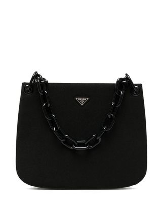 pre-owned 1990-2000s triangle logo chain shoulder bag