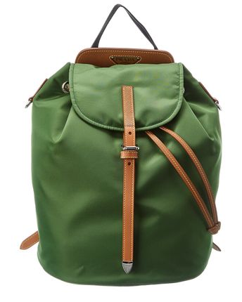 Nylon & Leather Backpack