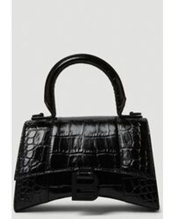 Women's Black Hourglass Croc Xs Small Handbag