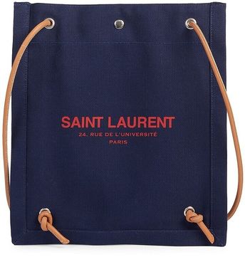 Logo Linen Flat Bag