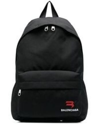 Women's Black Explorer Logo-embroidered Backpack