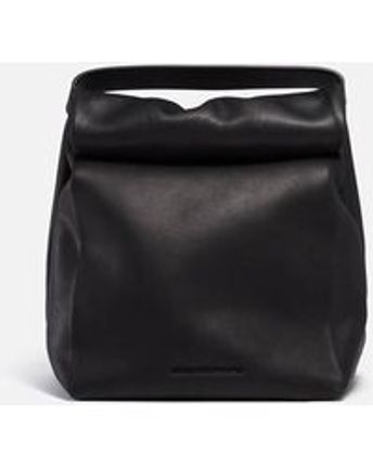 Women's Black Lunch Bag Small Top Handle