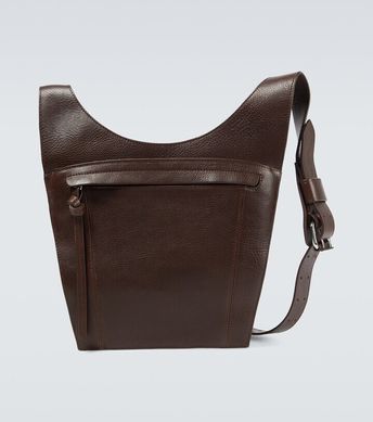 Pocket leather shoulder bag