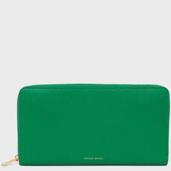 Continental Zipped Wallet In Grass