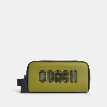 Large Travel Kit In Colorblock With Coach Patch