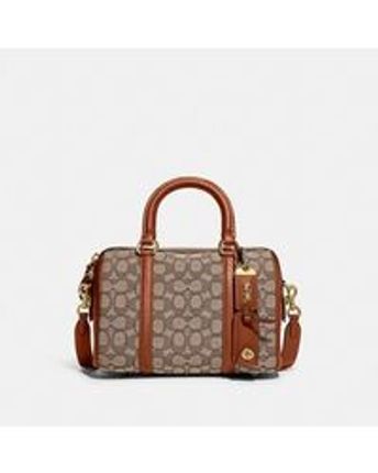 Women's Brown Ruby Satchel 25 In Signature Textile Jacquard