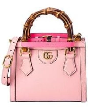 Women's Pink Diana Mini Leather Shoulder Bag