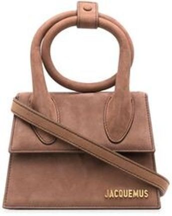 Women's Brown Le Chiquito Nœud Suede Tote Bag