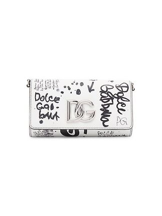 DG Graffiti Leather Wallet-On-Strap