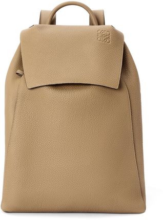 Luxury Drawstring Backpack in grained calfskin