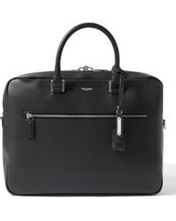 Men's Black Full-grain Leather Briefcase