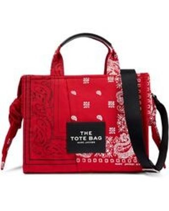 Women's Red The Traveler Printed Canvas Tote Bag