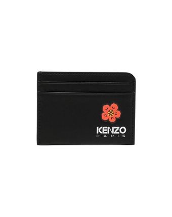Black Leather Card Holder With Logo  Woman