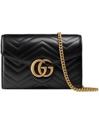 Women's Black GG Marmont Matelassé Mini Bag